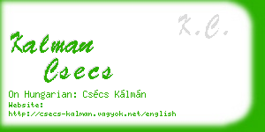 kalman csecs business card