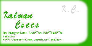kalman csecs business card